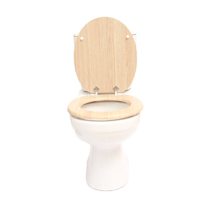 SINOBATH MDF-Holzkern, WC-Sitz Toilettensitz mit Absenkautomatik, Softclose-Scharnier (W042)