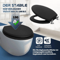 SINOBATH MDF-Holzkern, WC-Sitz Toilettensitz mit Absenkautomatik, Softclose-Scharnier(W100)