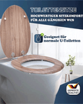 SINOBATH (W101) mit Absenkautomatik, Softclose-Scharnier,MDF-Holzkern, WC-Sitz Toilettensitz （Holz）