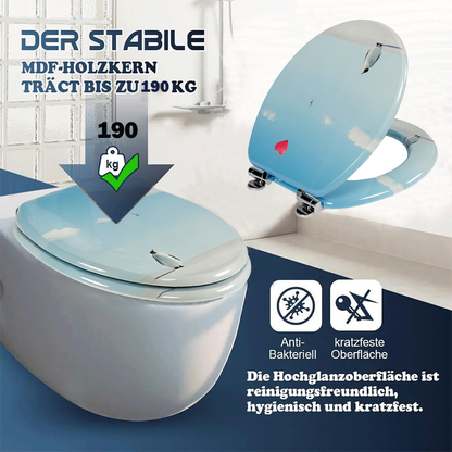SINOBATH MDF WC-Sitz Pinguin Softclose Toilettensitz — H362
