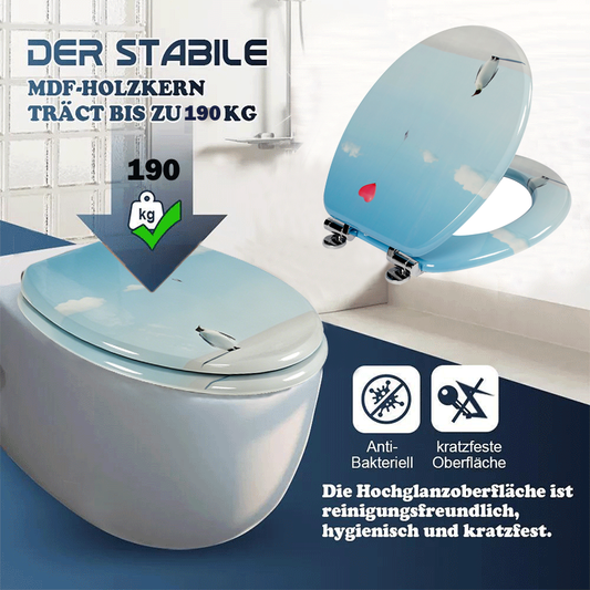 SINOBATH MDF WC-Sitz Pinguin Softclose Toilettensitz — H362