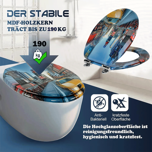 SINOBATH MDF WC-Sitz Stadt Softclose Toilettensitz — H363
