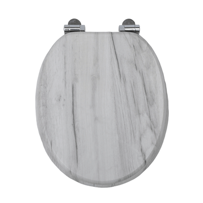 SINOBATH MDF-Holzkern, WC-Sitz Toilettensitz mit Absenkautomatik, Softclose-Scharnier（W109）