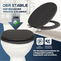 SINOBATH MDF-Holzkern, WC-Sitz Toilettensitz mit Absenkautomatik, Softclose-Scharnier(W113)