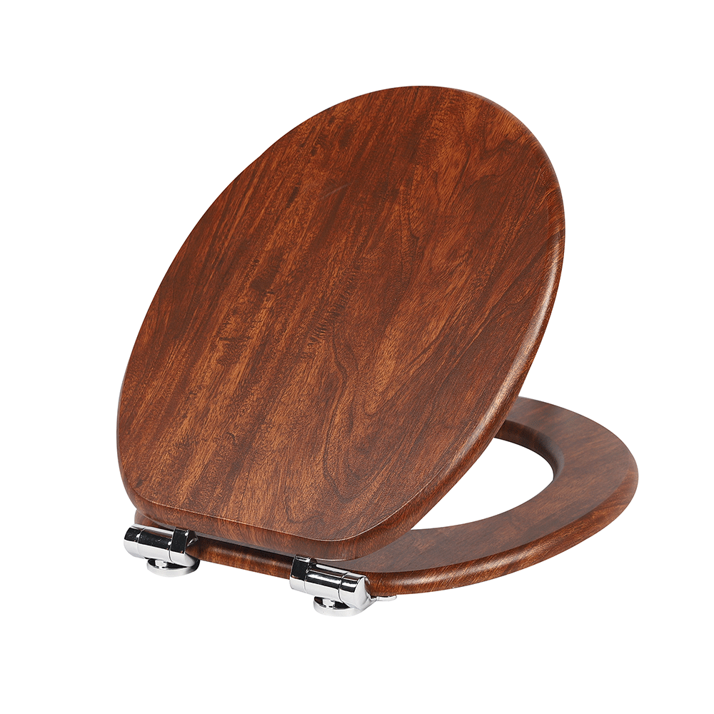 SINOBATH MDF-Holzkern, WC-Sitz Toilettensitz mit Absenkautomatik, Softclose-Scharnier(W115)