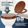 SINOBATH MDF-Holzkern, WC-Sitz Toilettensitz mit Absenkautomatik, Softclose-Scharnier(W115)