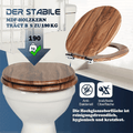 SINOBATH MDF-Holzkern, WC-Sitz Toilettensitz mit Absenkautomatik, Softclose-Scharnier(W116)