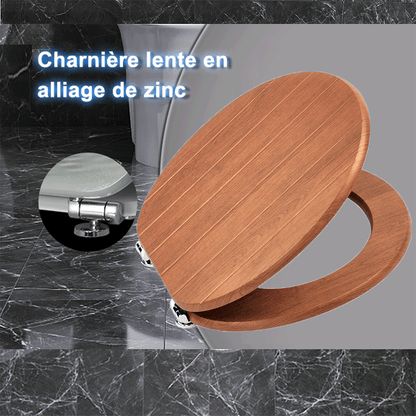 SINOBATH MDF-Holzkern, WC-Sitz Toilettensitz mit Absenkautomatik, Softclose-Scharnier(W86)