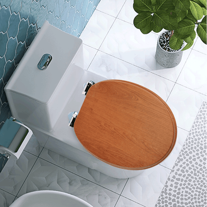 SINOBATH MDF-Holzkern, WC-Sitz Toilettensitz mit Absenkautomatik, Softclose-Scharnier(W86)