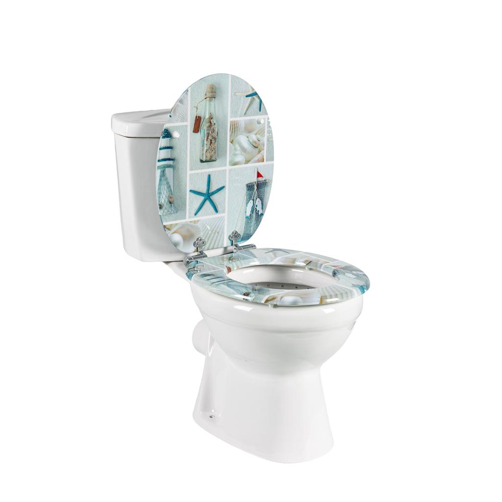 SINOBATH MDF WC-Sitz Gedruckte Muster Softclose Toilettensitz — H396