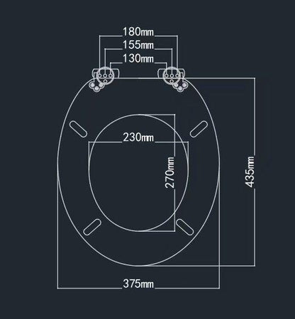 SINOBATH MDF WC-Sitz Gedruckte Muster Softclose Toilettensitz — H390