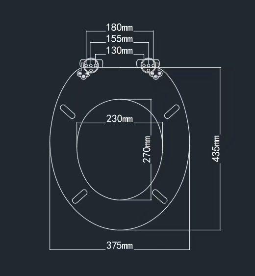SINOBATH MDF WC-Sitz Gedruckte Muster Softclose Toilettensitz — H392