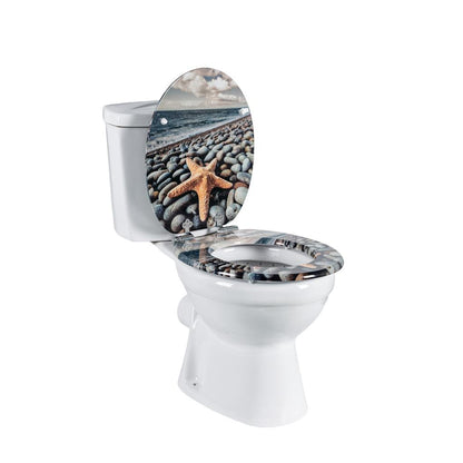 SINOBATH MDF WC-Sitz Gedruckte Muster Softclose Toilettensitz — H393