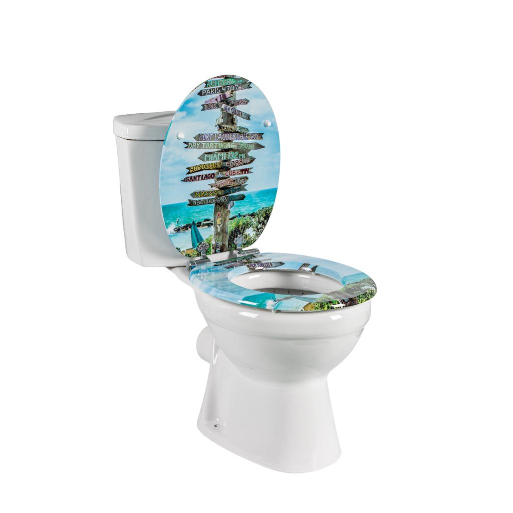 SINOBATH MDF WC-Sitz Gedruckte Muster Softclose Toilettensitz — H397