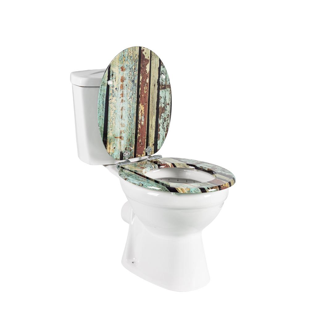 SINOBATH MDF WC-Sitz Gedruckte Muster Softclose Toilettensitz — H391