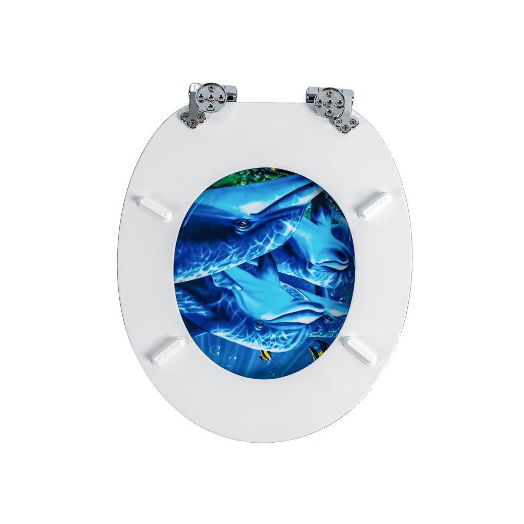 SINOBATH MDF WC-Sitz Gedruckte Muster Softclose Toilettensitz — H394