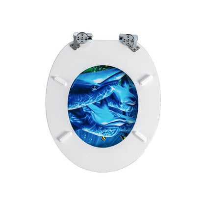 SINOBATH MDF WC-Sitz Gedruckte Muster Softclose Toilettensitz — H394