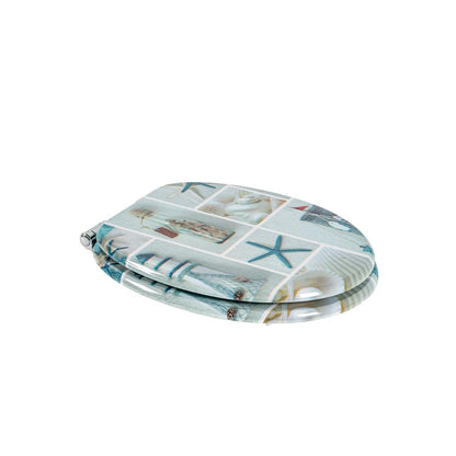 SINOBATH MDF WC-Sitz Gedruckte Muster Softclose Toilettensitz — H396