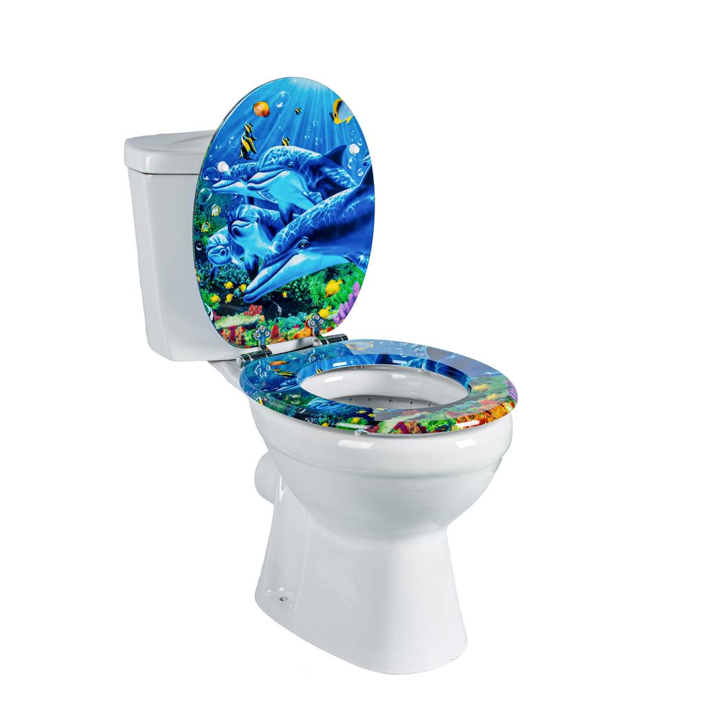 SINOBATH MDF WC-Sitz Gedruckte Muster Softclose Toilettensitz — H394