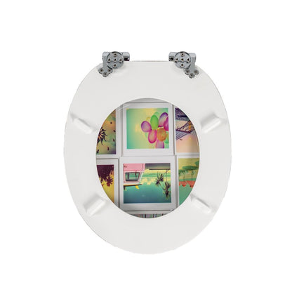 SINOBATH MDF WC-Sitz Gedruckte Muster Softclose Toilettensitz — H399