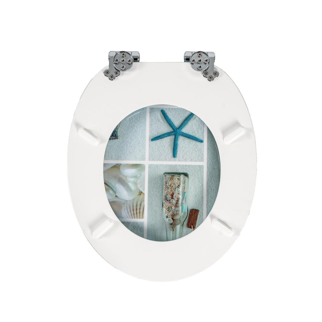 SINOBATH MDF WC-Sitz Gedruckte Muster Softclose Toilettensitz — H396