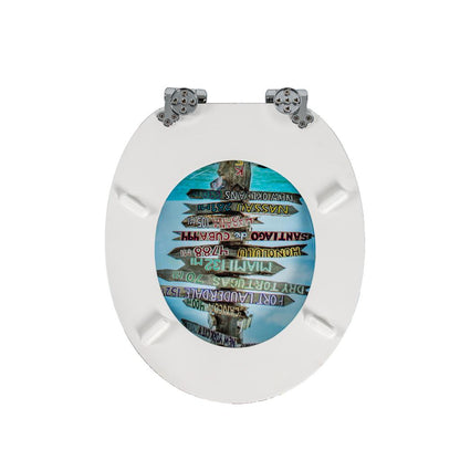 SINOBATH MDF WC-Sitz Gedruckte Muster Softclose Toilettensitz — H397