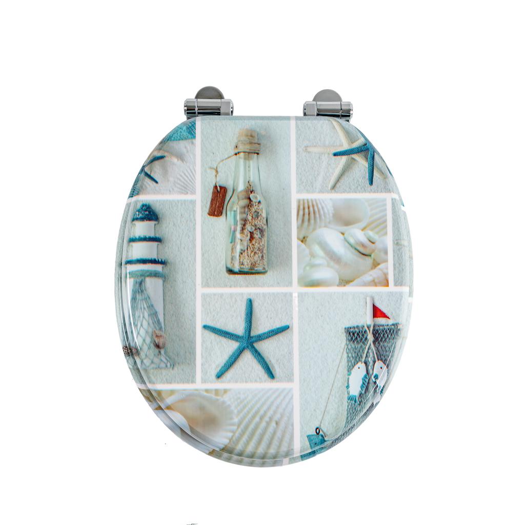 SINOBATH MDF WC-Sitz Gedruckte Muster Softclose Toilettensitz — H396