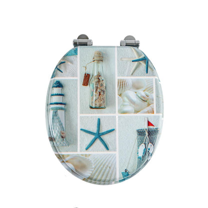 SINOBATH MDF WC-Sitz Gedruckte Muster Softclose Toilettensitz — H396