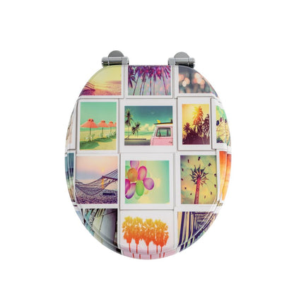 SINOBATH MDF WC-Sitz Gedruckte Muster Softclose Toilettensitz — H399