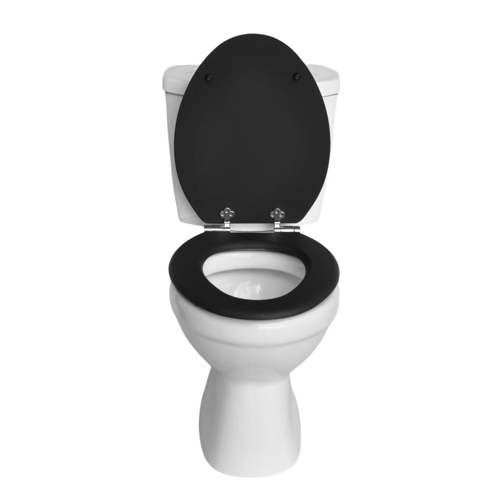 SINOBATH MDF-Holzkern, WC-Sitz Toilettensitz mit Absenkautomatik, Softclose-Scharnier(W100)