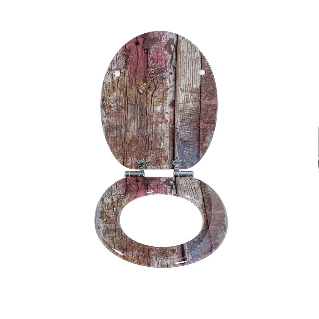 SINOBATH MDF WC-Sitz Gedruckte Muster Softclose Toilettensitz — H390