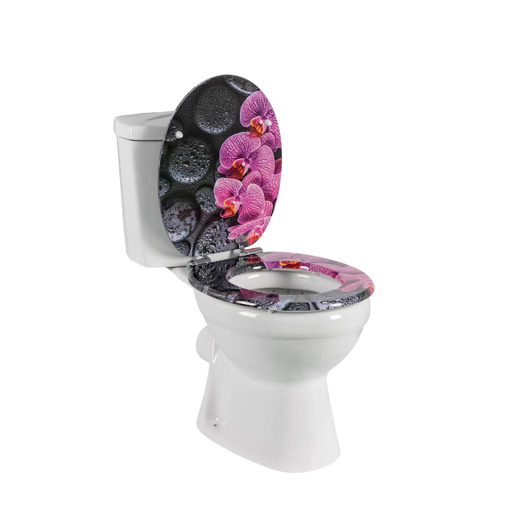 SINOBATH MDF WC-Sitz Gedruckte Muster Softclose Toilettensitz — H392