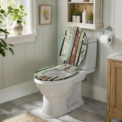 SINOBATH MDF WC-Sitz Gedruckte Muster Softclose Toilettensitz — H391