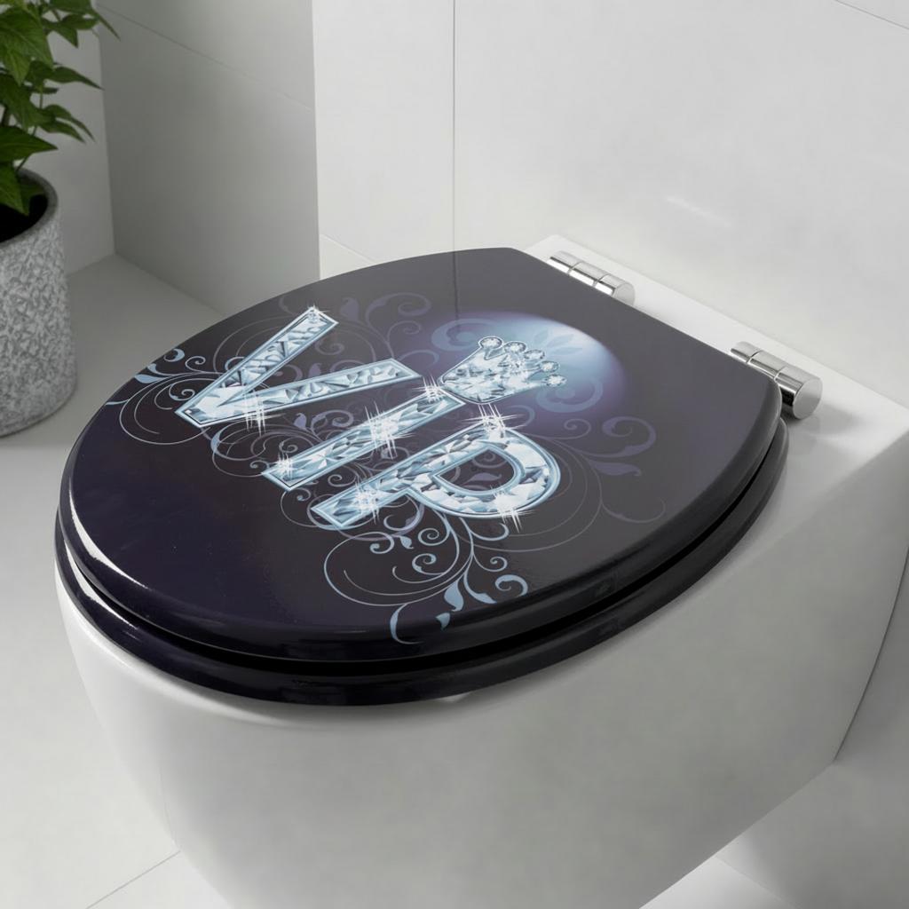 SINOBATH MDF WC-Sitz Gedruckte Muster Softclose Toilettensitz — H398