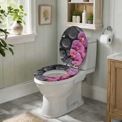 SINOBATH MDF WC-Sitz Gedruckte Muster Softclose Toilettensitz — H392