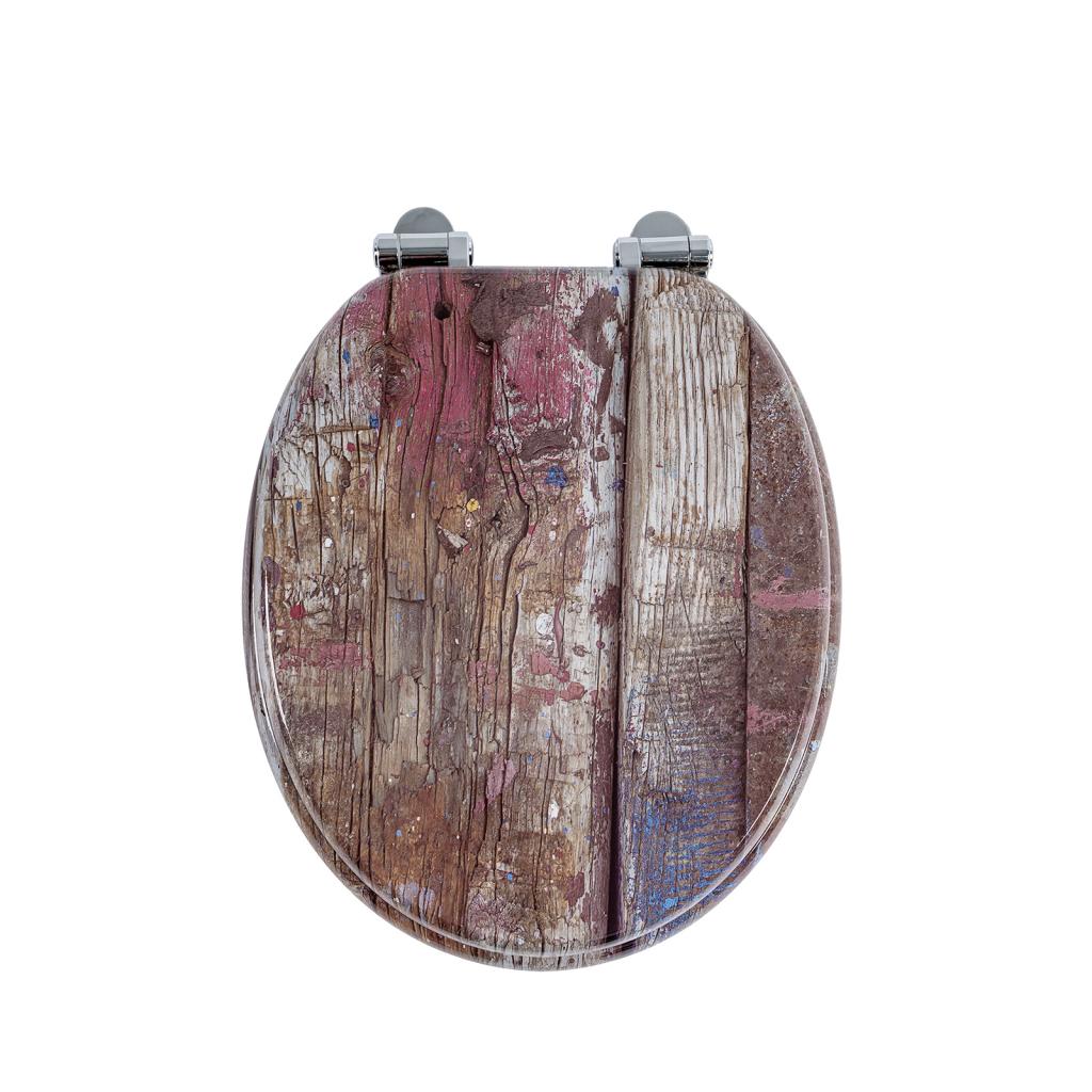 SINOBATH MDF WC-Sitz Gedruckte Muster Softclose Toilettensitz — H390