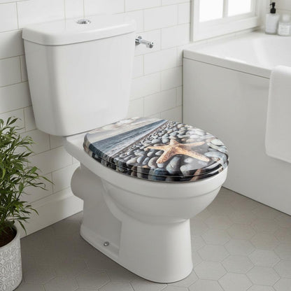 SINOBATH MDF WC-Sitz Gedruckte Muster Softclose Toilettensitz — H393