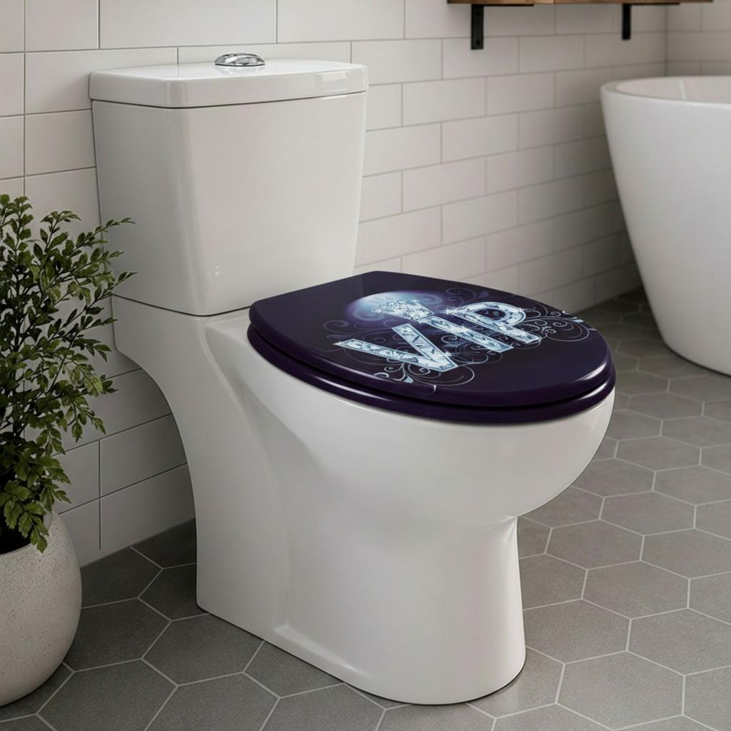 SINOBATH MDF WC-Sitz Gedruckte Muster Softclose Toilettensitz — H398