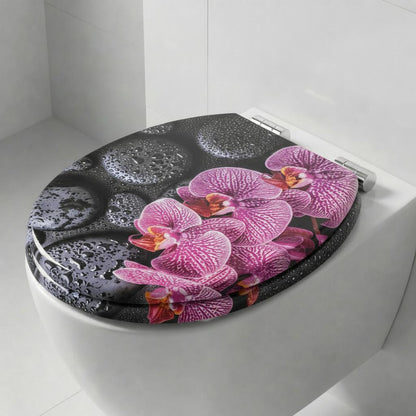 SINOBATH MDF WC-Sitz Gedruckte Muster Softclose Toilettensitz — H392