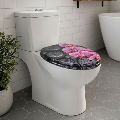SINOBATH MDF WC-Sitz Gedruckte Muster Softclose Toilettensitz — H392