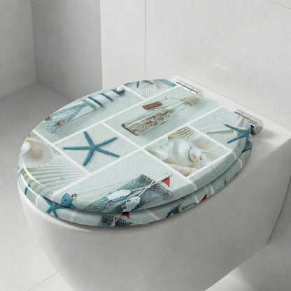 SINOBATH MDF WC-Sitz Gedruckte Muster Softclose Toilettensitz — H396