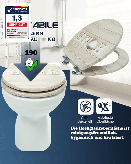 SINOBATH (H174) WC-Sitz ,MDF-Holzkern, Softclose-Scharnier(Home)